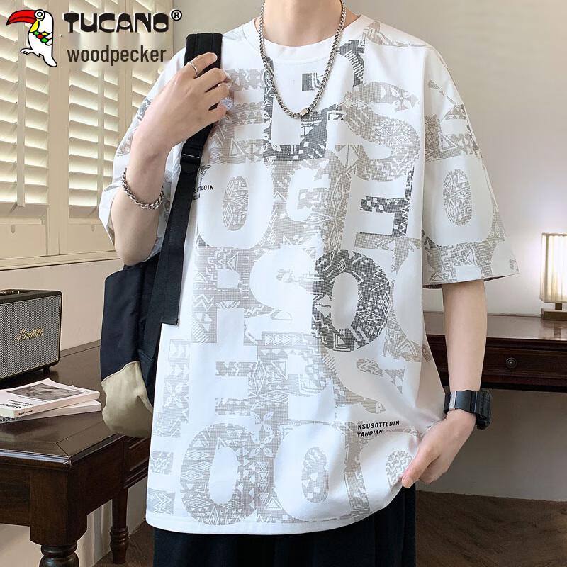 TUCANO Men s Fashion Loose Fit Breathable Short Sleeve T-Shirt L