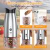 Gravity Electric Salt and Pepper Grinder Set, USB Rechargeable, No Battery Needed, Adjustable Coarseness, Automatic Mill Grinder with Warm LED Light,