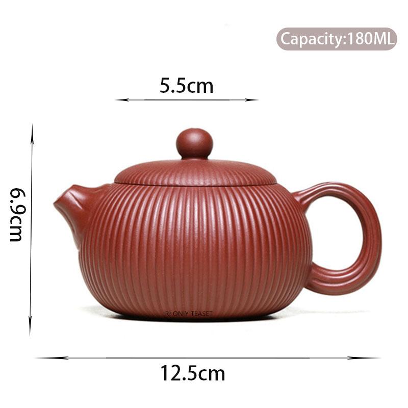 

190ml Chinese Yixing Handmade Purple Clay Teapot Raw Ore Dahongpao Kettle Creativity Xishi Zisha Tea Pot Tea Set Customized