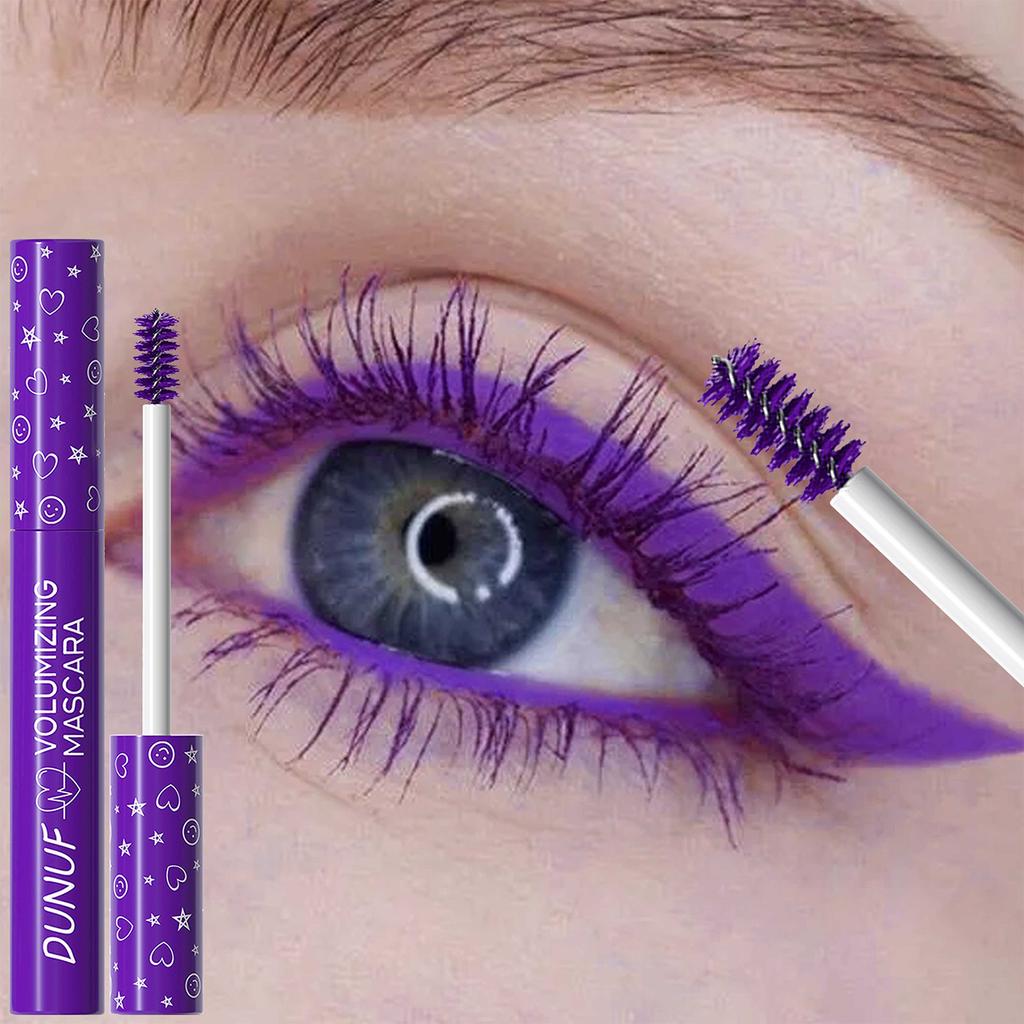 Violette Volumen-Mascara, wasserfest, Schwarz für geschwungene Wimpern, für jeden Hauttyp, wischfest, feiner Pinsel für einfaches Auftragen