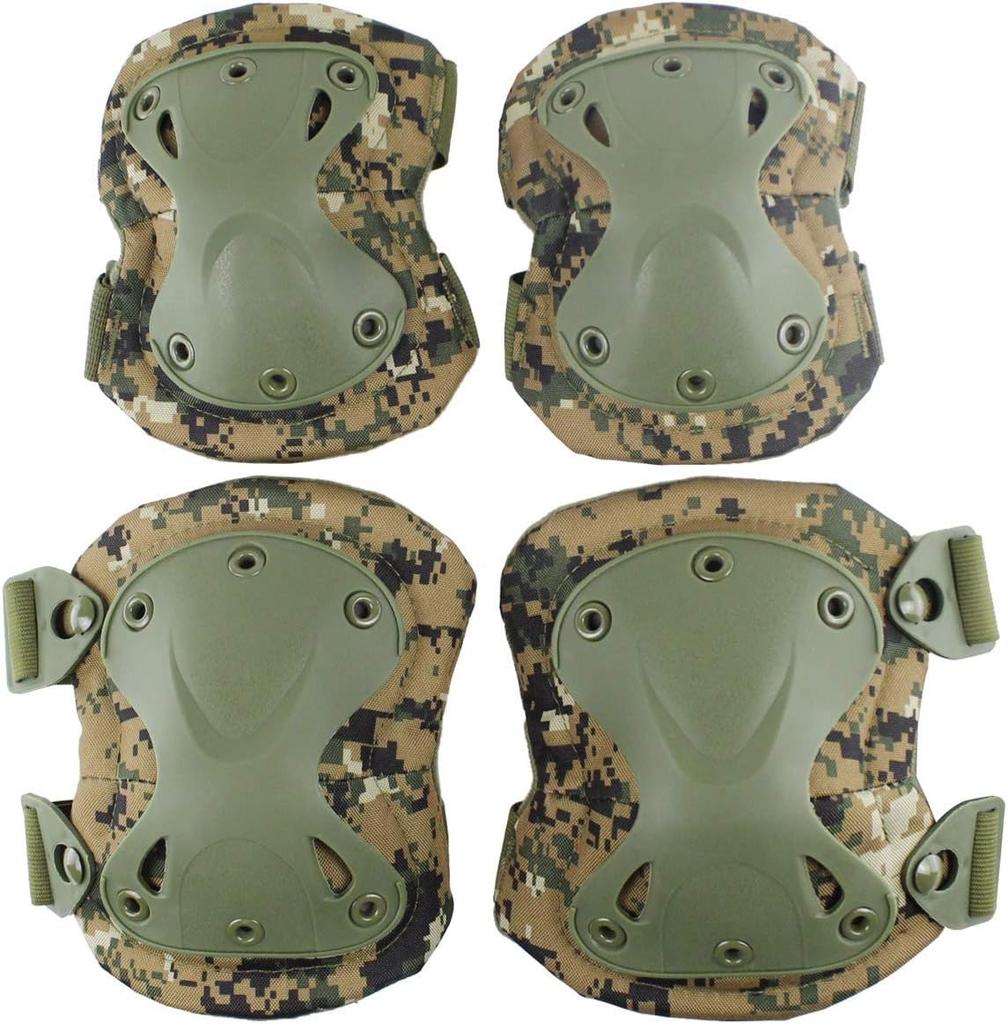 Knee Elbow Protective Pads Set For Outdoor Sports Paintball Cycling Skateboarding Safety Gear Guard Pads