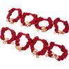 Zinc Zinc Alloy Zodiac Horse Hair Rope Wrinkle Chinese Children Hair Band Red Hair Scrunchies  Kids