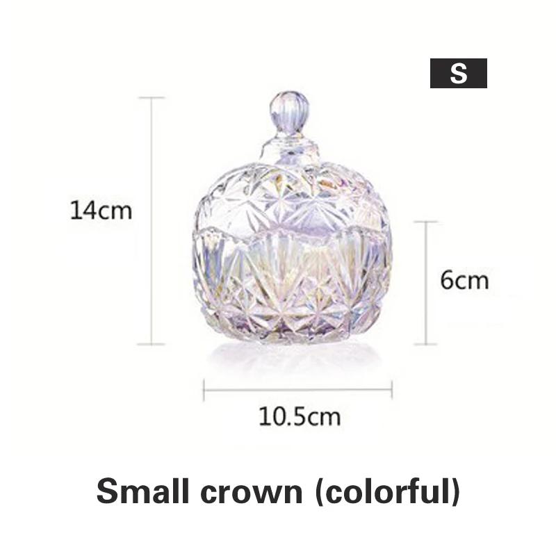 Überdachte Vorratsdose für den Haushalt, Bonbondose aus Kristallglas mit Deckel, kreative Persönlichkeit, Mode, kleiner, zarter Obstteller aus Glas