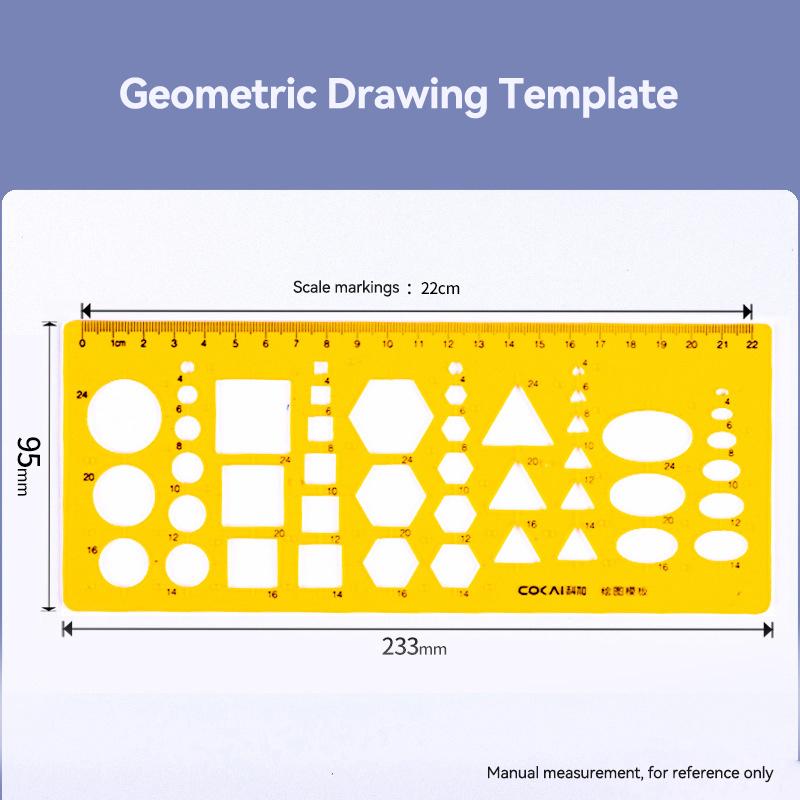 Circular Oval Ruler 1/4 Pcs Durable Drawing Furniture Architect Template Drafting Ruler Template Measuring Ruler Office Supplies