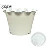 Lightweight Durable Resin Pots Large Flower with Drainage Holes And Tray Saucers, Ruffled Edge Planter Elegant Ruffle Planters for Indoor Outdoor