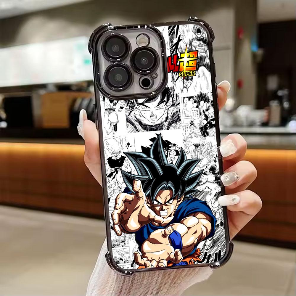 Japanese Dragons Ball Super Eyes Head Cartoon Phone Case for iPhone 11 13 15 16 17 Pro Max 14 Plus 17Air 16E 12 Mini Clear Cover