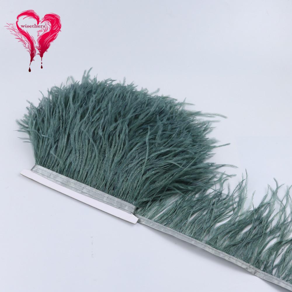 Ostrich Hair Cloth Edge Dress Dress Accessories Skirt Feather Trim With 10-15Cm Tassel