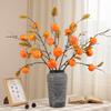 Simulierte Kaki-Zweig Kaki-Frucht, Retro-Haus Hotel Restaurant Dekoratives Blumenarrangement Fotografie-Requisiten