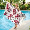 My Melody Kawaii Beach Towel, Sanrio Cartoon Print Quick Dry Bath Towel for Kids Adults, Cute Cherry Heart Beach Blanket