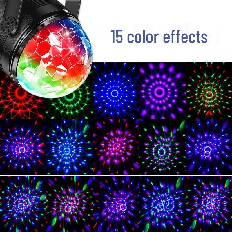 Rotating Colorful LED Crystal Disco Ball Stage Light