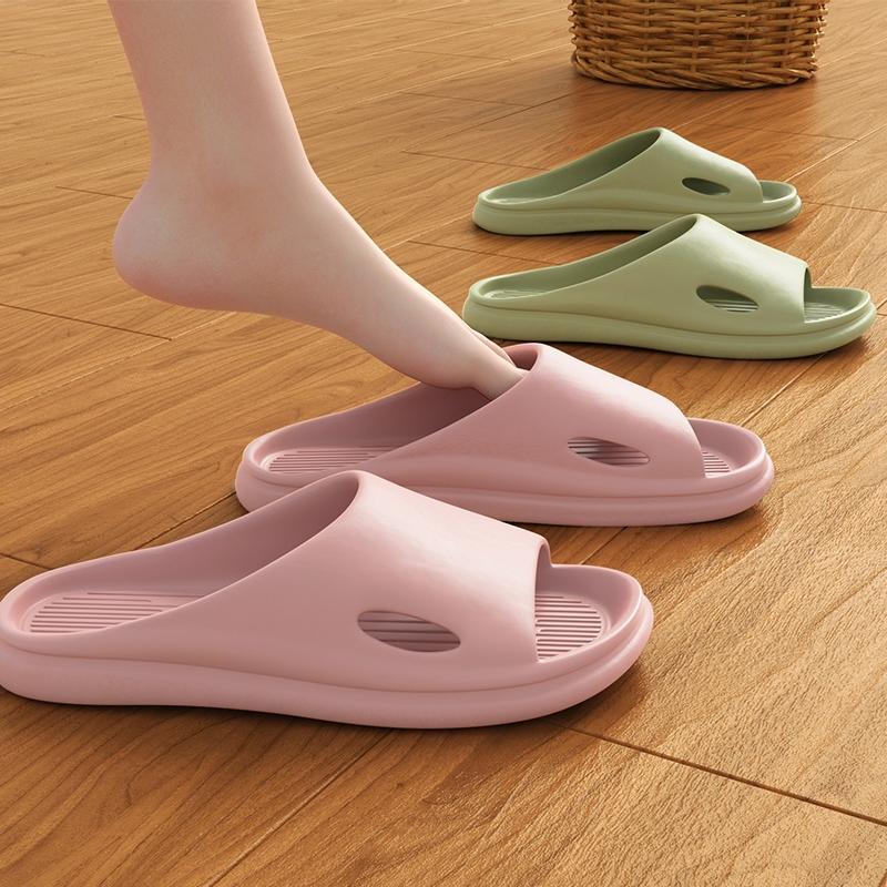 

Slippers men s summer non-slip indoor bathroom couple wear sandals women s home thick bottom new hollow 36-37 [recommended 35-36 feet]