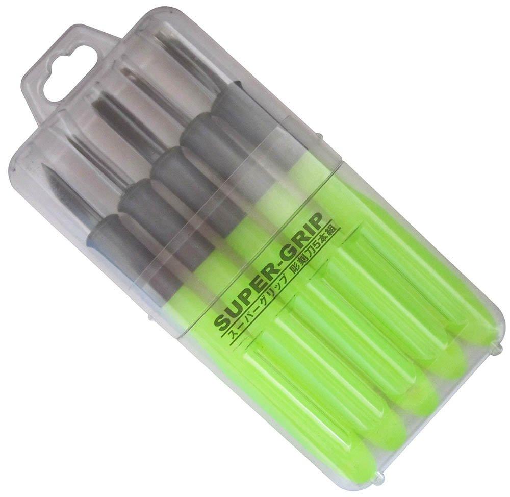 

Tohosha Super Grip Chisel Set of 5 Green SG5G