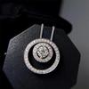 2024 Moissanite Inlaid Round Carat Necklace for Women - High-End Light Luxury Clavicle Chain Jewelry