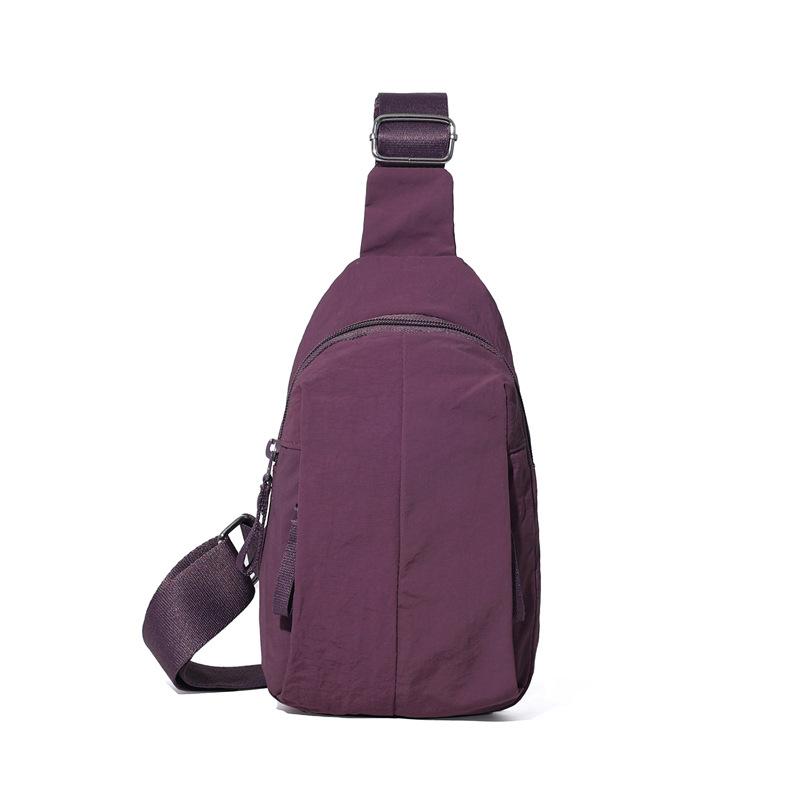 

Portable and Lightweight Crossbody Bag, Light Crossbody Bag for Going Out, Chest Bag, Casual Single-shoulder Backpack лаванды фиолетового