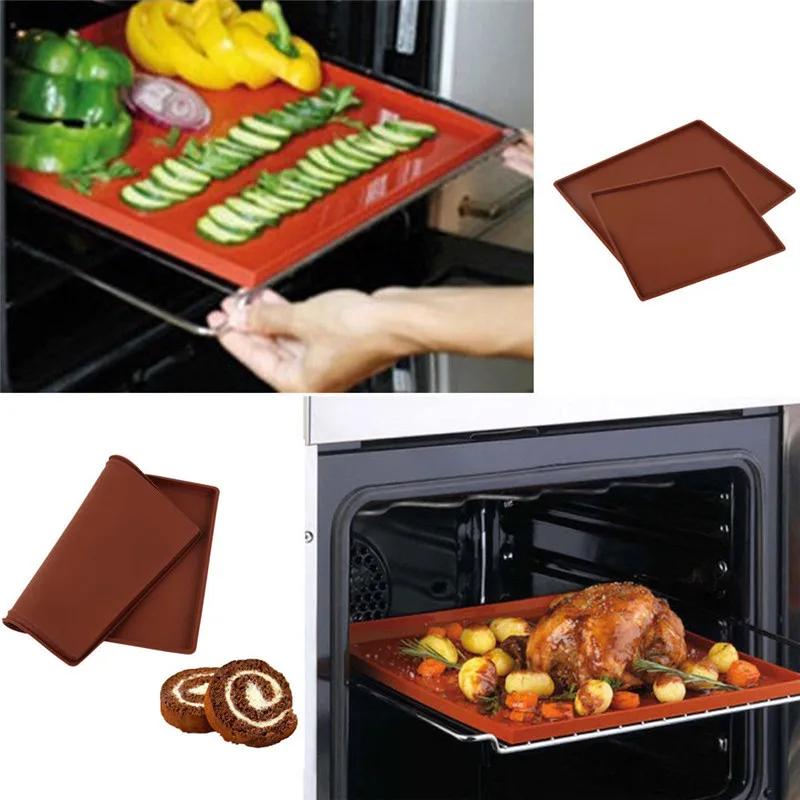 30cm 36cm Silicone Bakeware Baking Dishes Pastry Bakeware Baking Tray Oven Rolling Kitchen Bakeware Mat Sheet Cake Pan