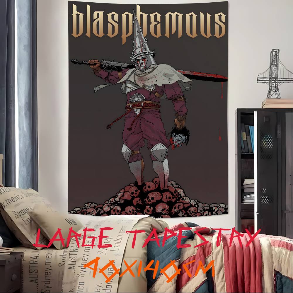 XXL Mode Heißes Action-Abenteuer-Spiel Blasphemous Wandteppich Wandbehang Wandteppiche Schlafsaal Dekor Decke Camping Dekoration Wandteppich