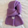 Korean ins simple solid color wool knitted scarf women's winter blue warm couple student neck scarf