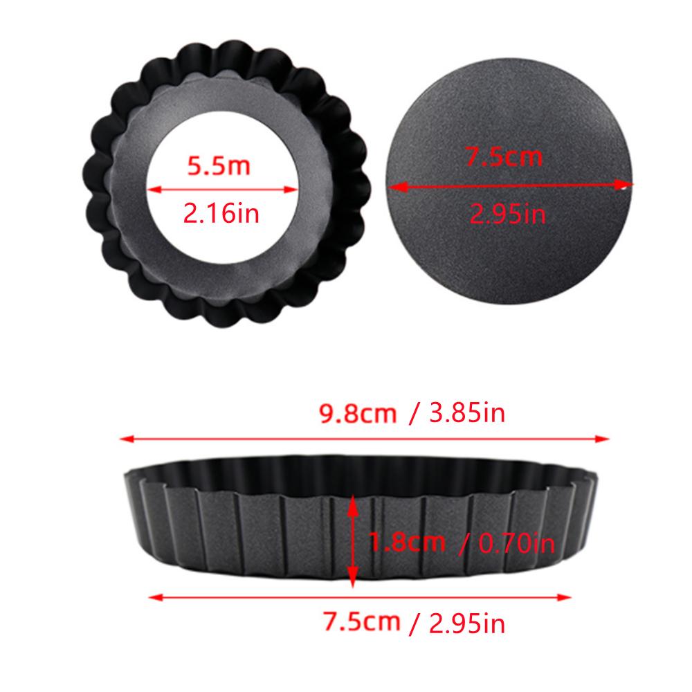 10/12cm Mini Pie Muffin Cupcake Pans Tart Quiche Flan Pan Molds Pie Pizza Pan Tray Cake Mold Non-Stick Removable Loose Bottom