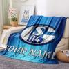 1pz Coperta in Flanella Personalizzata con Nome e Motivo FC Schalke 04 Adatta a Tutte le Stagioni per Arredamento Casa Calore e Comfort Regali Regalo Festivo_xia