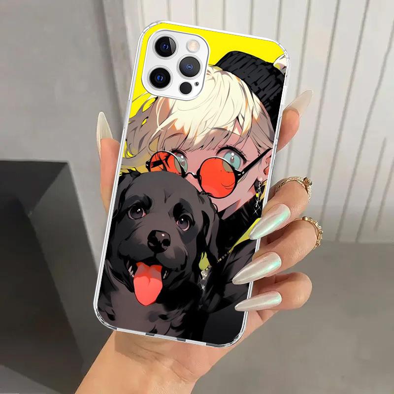 Cute Anime Ins Girls Animal Cat Phone Case for Iphone 17 Air 16 15 Plus 14 13 Mini 12 11 Pro Max 16E 7 8 SE 2020 Soft Funda Prin