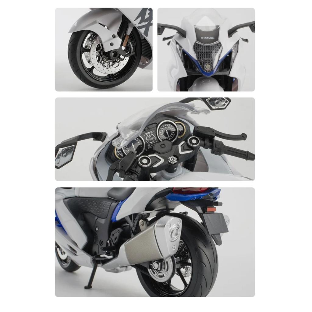 1/9 Suzuki Hayabusa GSX-1300R Alloy Motorcycle Model Toy Vehicle Collection Carrying Lighting Off Road Autocycle Toy Car