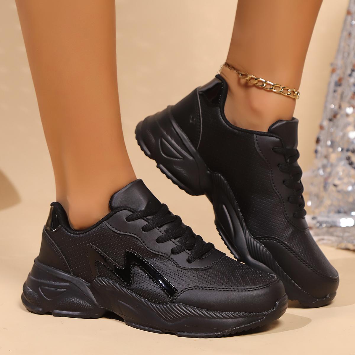 

TUINANLE Кроссовки Женские Туфли на плоской подошве Женские Туфли Кроссовки Женские Кроссовки 38 чёрный