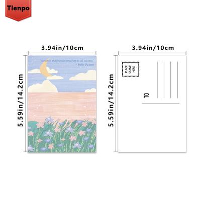 32pcs, Painted Landscape Postcards, Interior Bedroom Decorations, Wall Stickers, Message Cards, Mailing Postcards, Souvenir.