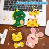 Cartoon Non Woven Keychain Non Woven Cartoon Animal Keychain  Bag Accessories