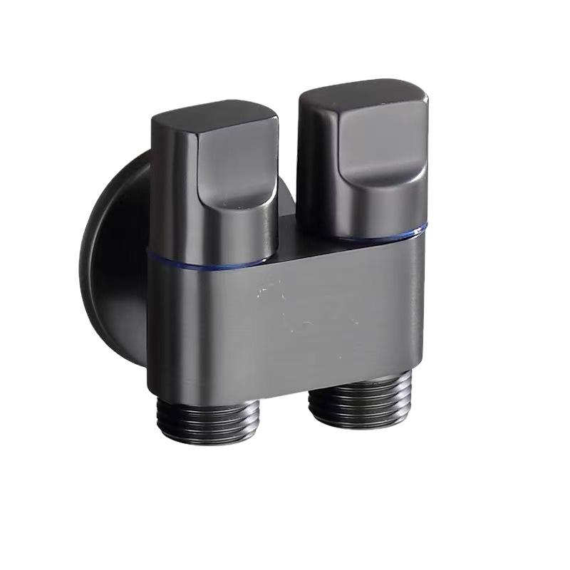 Copper Washing Machine Tee Valve: Dual Control, Double Outlet Universal Faucet
