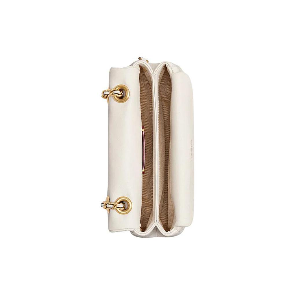 Coach Tabby 20 Striped Quilted Push Lock Closure Logo Flap Pillow Bag Women Handbags Chalk-White CP149-B4HA