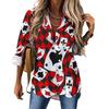 Poker Cards Loose Blouse Playing Cards Street Fashion Spring Autumn Blouses Womens Long-Sleeve Vintage Shirt Spring Graphic Tops