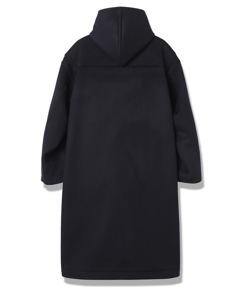 City Street Oversize Wool Duffle Coat - Navy