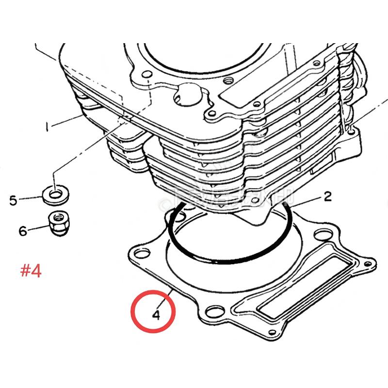 For Yamaha YFM600F GRIZZLY 600 98-01 XT600E 90-02 XT600K XT600 84-94 SRX600 XT550 TT600 Cylinder Base Gasket