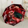 Cristiano Ronaldo Celebration Outdoor Automatic Umbrella Compact 8-Rib Design Compact Design for Outdoor Daily Use Fashionable Accessory Spiritual Gif