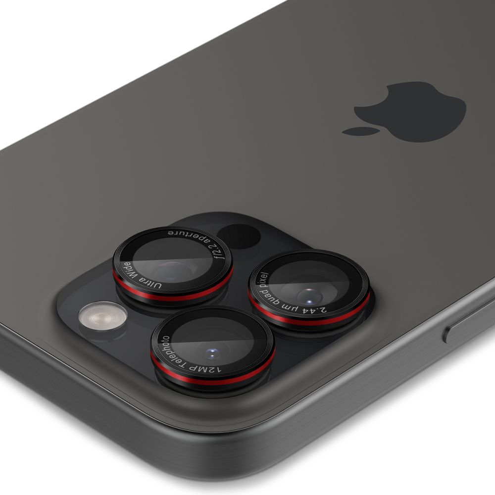 Protection d'Appareil Spigen Optik Pro Série L Glas.tr Ez Fit Protection Caméra Pack de 2 Iphone 14 Pro / Pro Max / 15 Pro / Pro Max / 16 Pro / 16 Pro Max Noir