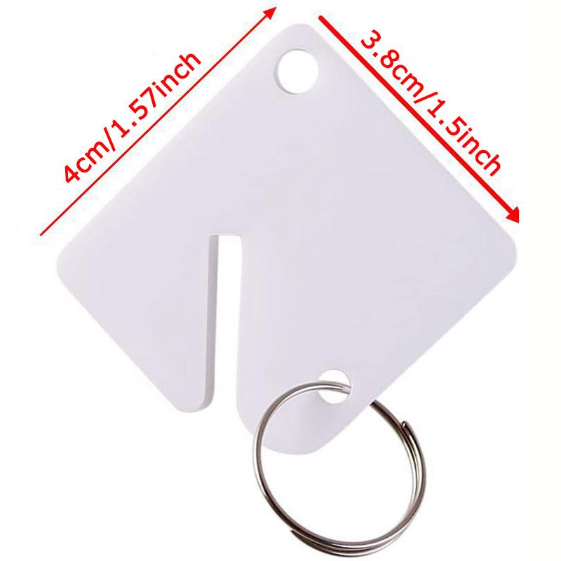 WTEMPO Blank Acrylic Key Ring Label, Acrylic Key Buckle, Acrylic Key Classification Label, Key Cabinet Receipt Card