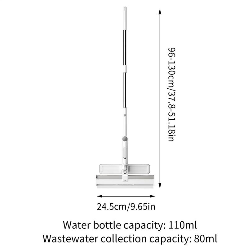 Window Cleaner Telescopic Shower Squeegee For Shower Walls Professional Scraper With Large-Capacity Water Bottle Cleaning Mop