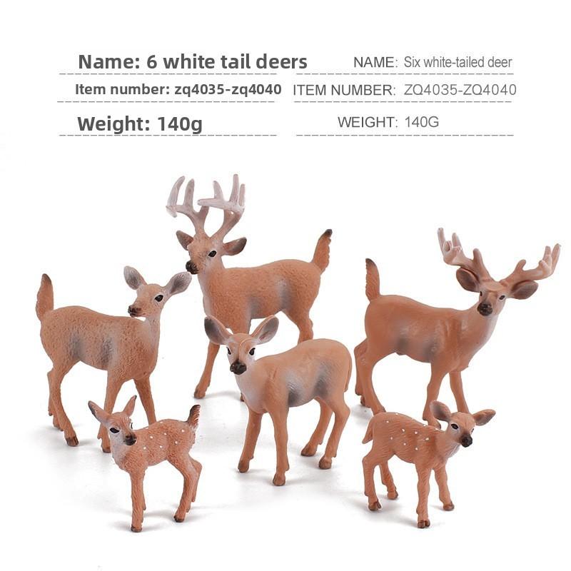 Christmas Reindeer Animal Model Pvc Static Decor For Holiday Table Centerpiece