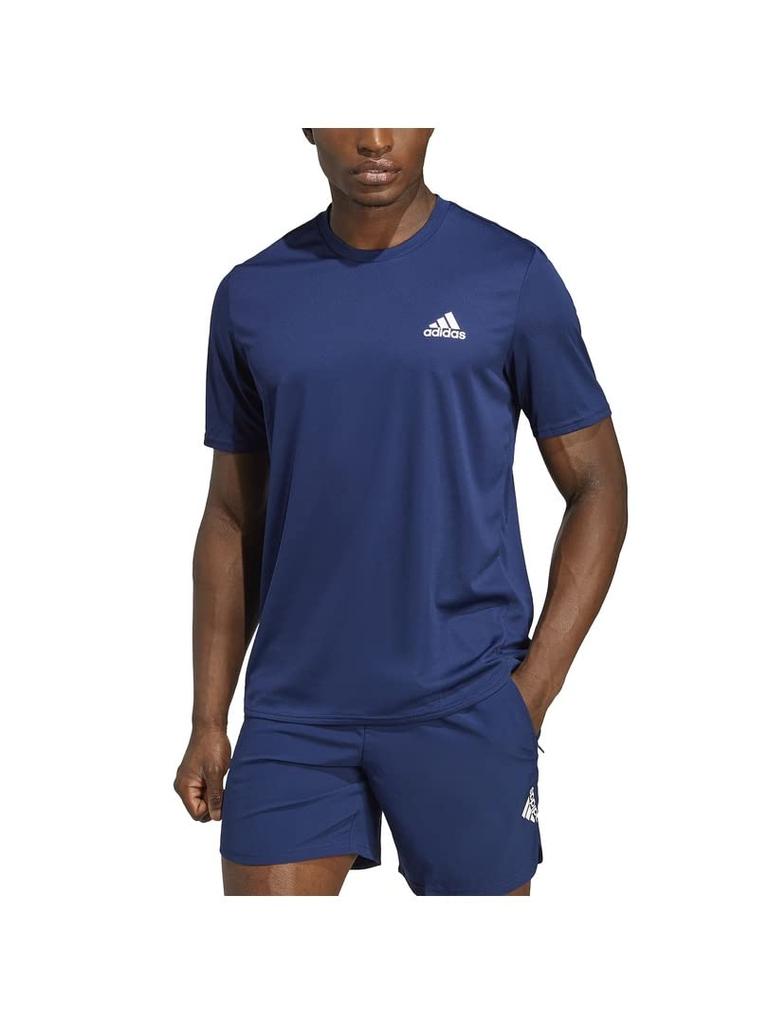 Adidas Short Sleeve Dark Size S Men's T-Shirt, Blue/White (IC7271), (D2M)