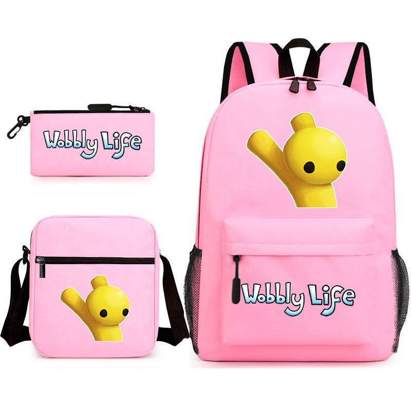 Design Printed Backpack And Shoulder Bag Three Piece Set Kids Gift