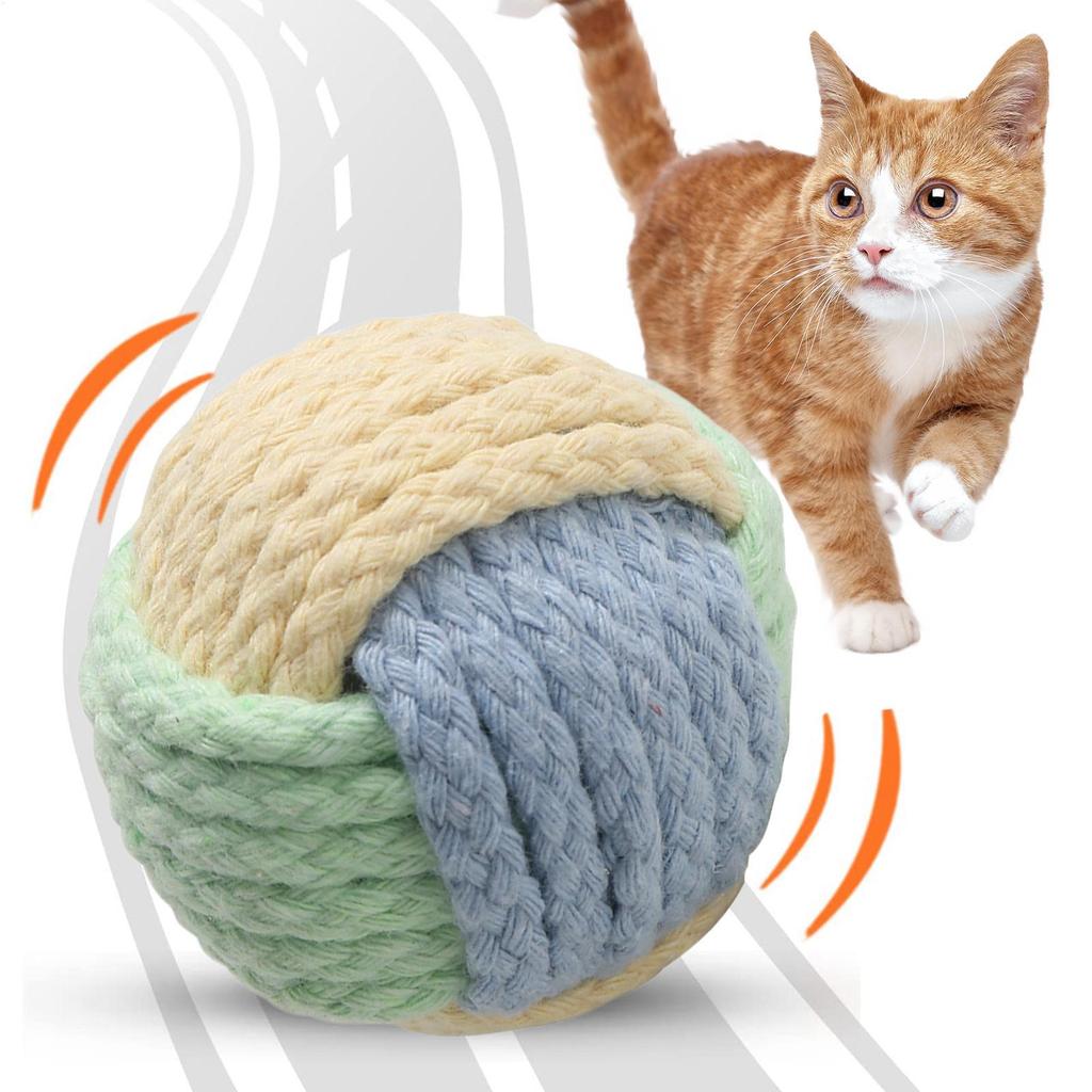 1PC Cat Toys Cotton Balls Interactive Cat Toy Cotton Ball Chew Toys for Cats Grinding Cat Toy Teeth Cleaning Pet Supplies