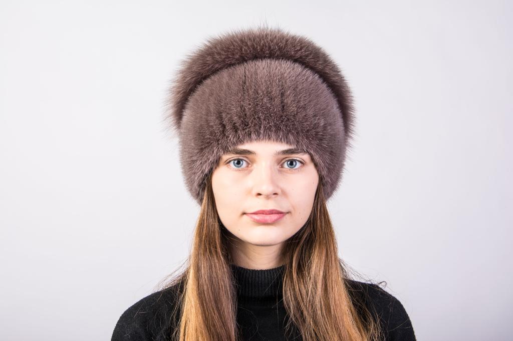 Buy Winter Knitted Hat, Fur Mink Hat 