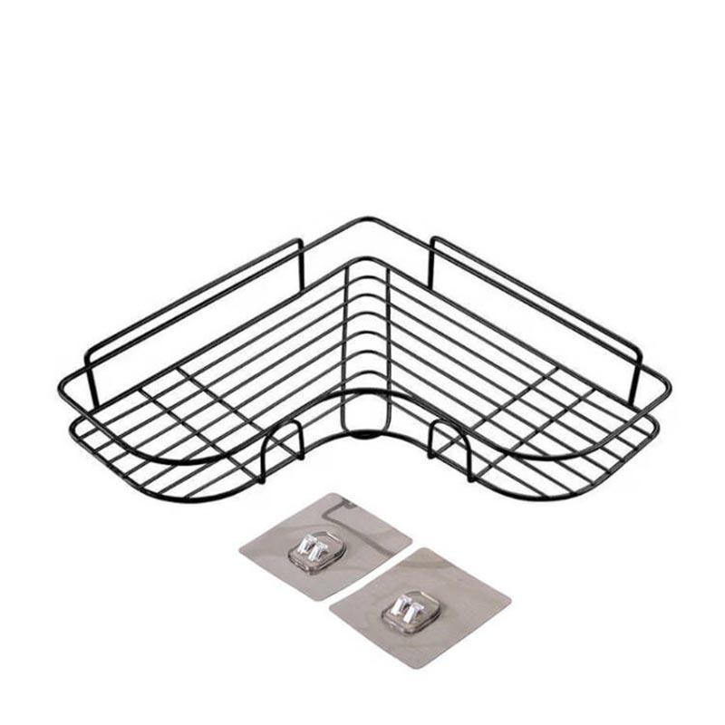 Bathroom Shelf Shower Wall Mount Shampoo Storage Holder With Suction Cup No Drilling Kitchen Storage Bathroom Accessories