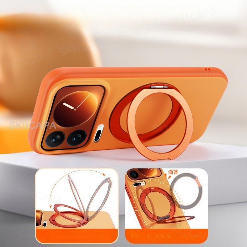 Skin Feel Matte Magnetic Case for Xiaomi 17 Pro Max Magsafe 360 Rotation Holder Hard PC Cover for Xiaomi Mi 17Pro