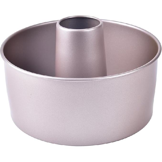 Round Cake Pan, Nonstick 6-Inch with Removable Loose Bottom Chiffon Bakeware (Champagne Gold)