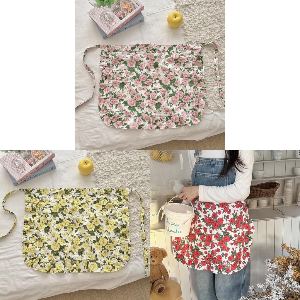Garten-Schürze ohne Ärmel mit Blumenmuster zum Kochen und Reinigen