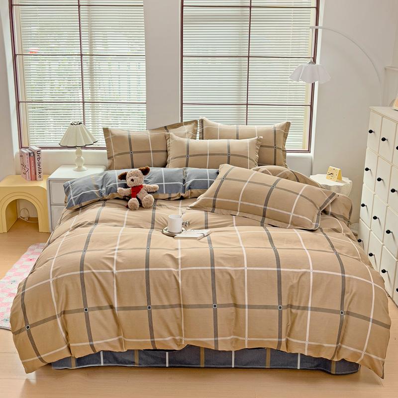 Abstract Geometric Bedding Set Queen Size Geometry Rectangle Square Cotton Duvet Cover Pink Purple Comforter Cover for Boys Girl