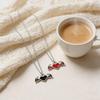 Red Heart Wing Necklace: Girly Bat Wing Pendant, Versatile Influencer Style