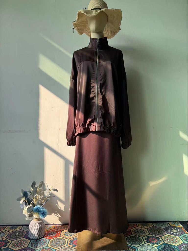 Satin Drape Long Skirt & Waist-Cinch Summer Dress for Women 2025