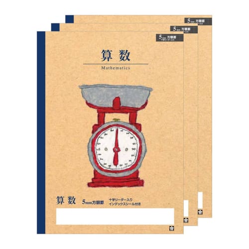 Sakura Crepas Study Book Arithmetic 5mm Graph B5 Yusuke Yonezu Design Measuring Instrument 3 Books NP8(3)